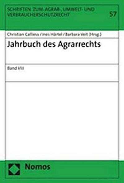 Jahrbuch des Agrarrechts. Bd.8