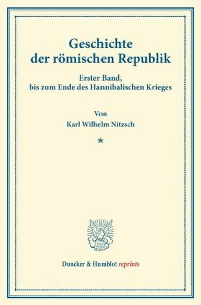 Geschichte der römischen Republik.