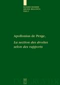 Apollonius de Perge, La section des droites selon des rapports