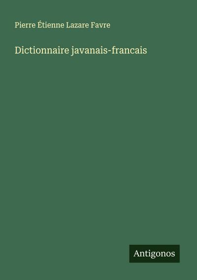 Dictionnaire javanais-francais