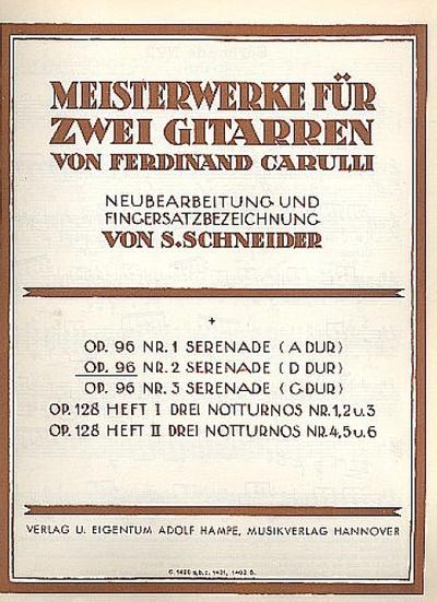 Serenade Nr.2 op.96 D-Durfür Gitarre