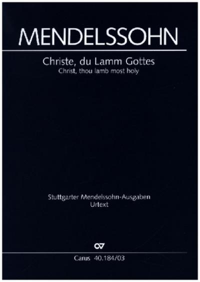 Christe, du Lamm Gottes, Choralkantate, Orgelauszug