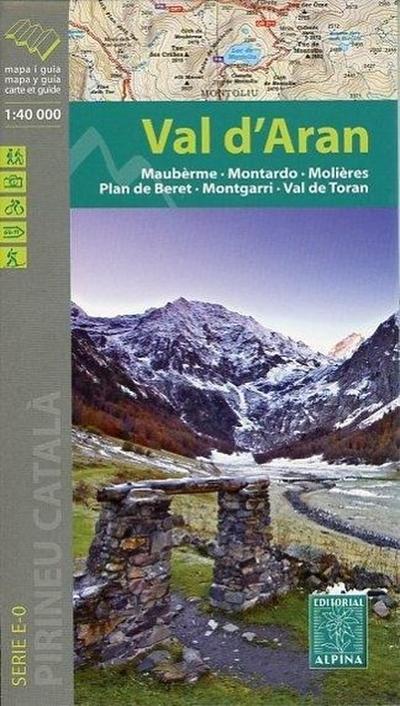 Val d'Aran Wanderkarte 1 : 40 000: Maubèrme, Montardo, Molières, Plan de Beret, Montgarri, Val de Toran. Serie E-0 (Mapa Y Guia Excursionista) - Aa.Vv.