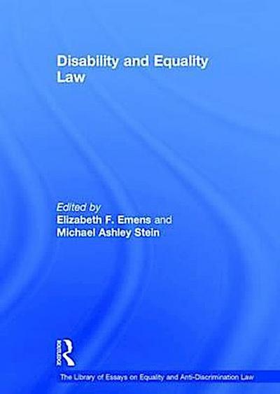 Stein, M: Disability and Equality Law