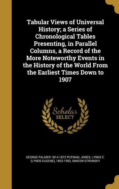 Tabular Views of Universal History; a Series of Chronological Tables Presenting, in Parallel Columns, a Record of the More Noteworthy Events in the History of the World From the Earliest Times Down to 1907