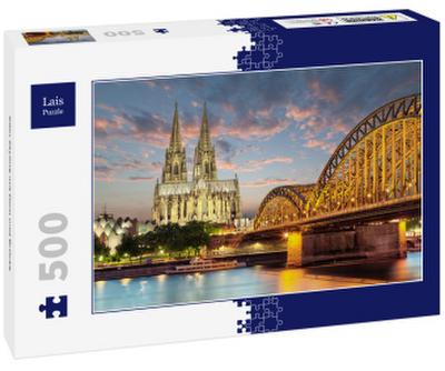 Lais Puzzle Köln Skyline mit Dom und Brücke 500 Teile