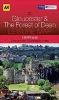 AA Leisure Map Gloucester & The Forest of Dean