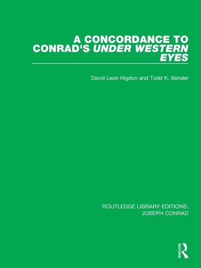 A Concordance to Conrad’s Under Western Eyes