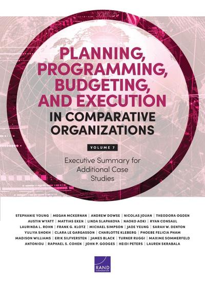 Planning, Programming, Budgeting, and Execution in Comparative Organizations