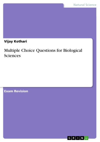 Multiple Choice Questions for Biological Sciences