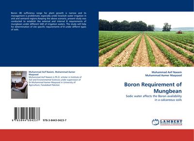 Boron Requirement of Mungbean
