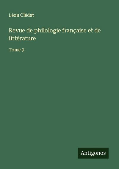 Revue de philologie française et de littérature