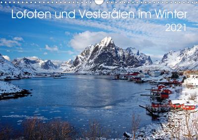 Lofoten und Vesterålen im Winter (Wandkalender 2021 DIN A3 quer)
