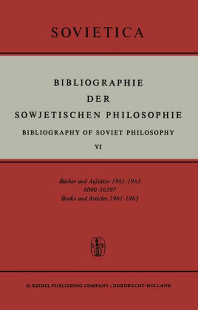 Bibliographie der Sowjetischen Philosophie