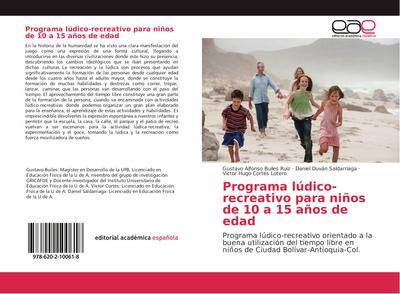 Programa lúdico-recreativo para niños de 10 a 15 años de edad