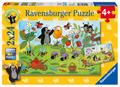 Ravensburger Kinderpuzzle - 08861 Der Maulwurf im Garten - Puzzle für Kinder ab 4 Jahren, mit 2x24 Teilen