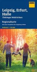ADAC Regionalkarte 09 Leipzig, Erfurt, Halle 1:150