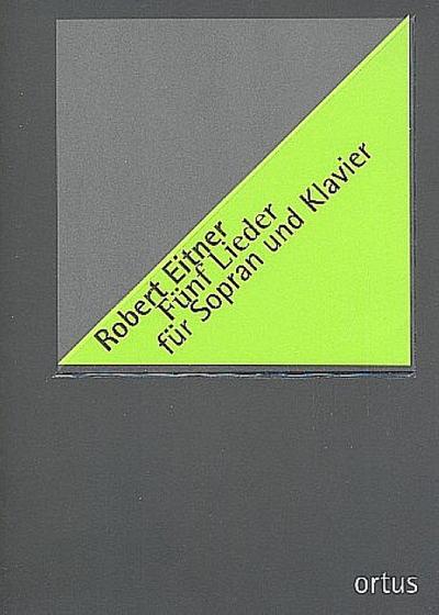 5 Liederfür Sopran und Klavier