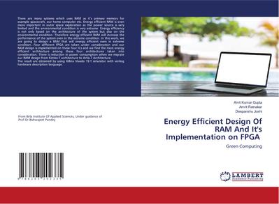 Energy Efficient Design Of RAM And It’s Implementation on FPGA