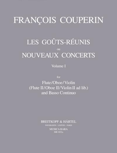Les gouts-reunis (nouveaux concertos) vol.1 (nos.5-8)for flute, (oboe,vl) and bc