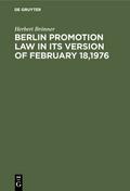 Berlin promotion law in its version of February 18,1976