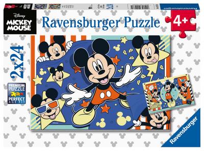 Kinderpuzzle 2x24 Teile - Disney Micky Maus - Film ab!