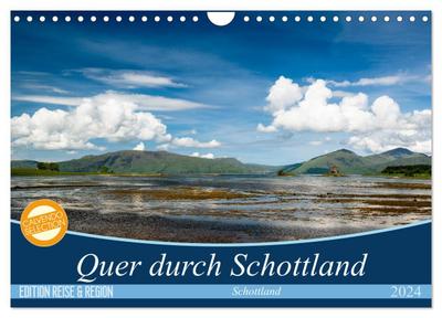 Quer durch Schottland (Wandkalender 2024 DIN A4 quer), CALVENDO Monatskalender