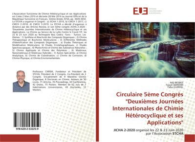 Circulaire 5ème Congrès "Deuxièmes Journées Internationales de Chimie Hétérocyclique et ses Applications"