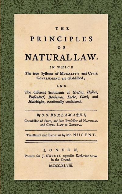The Principles of Natural Law (1748)