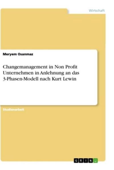 Changemanagement in Non Profit Unternehmen in Anlehnung an das 3-Phasen-Modell nach Kurt Lewin