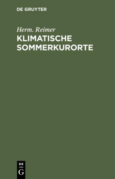 Klimatische Sommerkurorte
