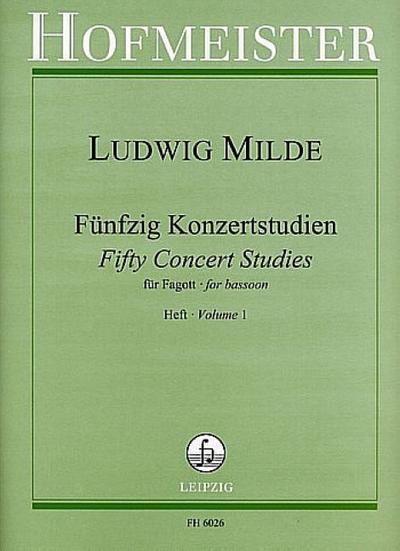 50 Konzertstudien op.26 Band 1 (Nr.1-25)für Fagott