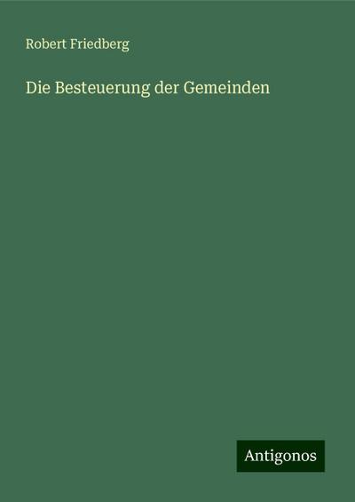 Friedberg, R: Besteuerung der Gemeinden