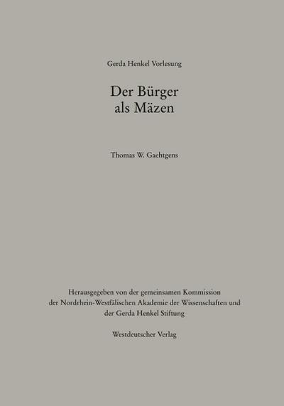 Der Bürger als Mäzen