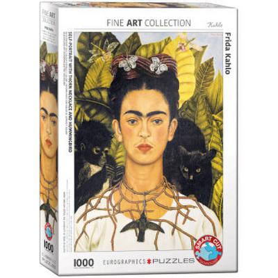 Selbstbildnis mit Dornenhalsketten und Kolibri (Puzzle)