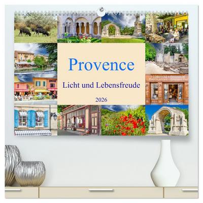 Provence. Licht und Lebensfreude (hochwertiger Premium Wandkalender 2026 DIN A2 quer), Kunstdruck in Hochglanz
