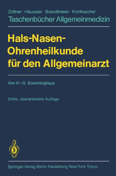 Hals-, Nasen-, Ohrenheilkunde für Allgemeinarzt