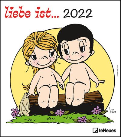 liebe ist... 2022 - Wand-Kalender - 30x34 - Illustrationen - Paar