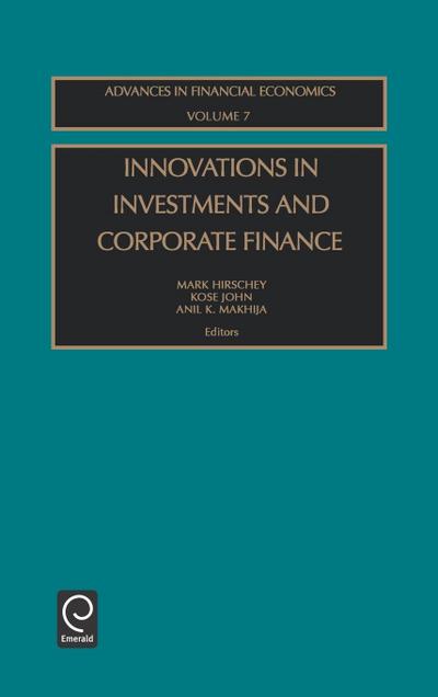 Innovations in Investments and Corporate Finance