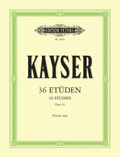36 Etüden op. 20 für Violine