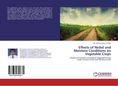 Effects of Nickel and Moisture Conditions on Vegetable Crops