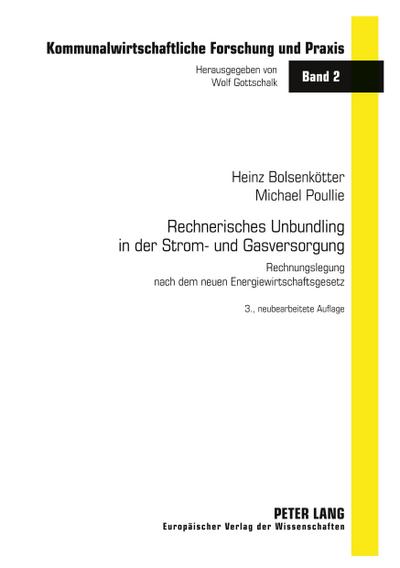 Rechnerisches Unbundling in der Strom- und Gasversorgung
