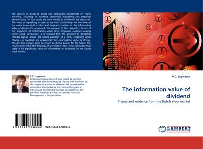 The information value of dividend - P. C. Jagersma
