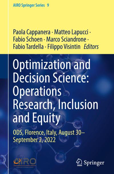 Optimization and Decision Science: Operations Research, Inclusion and Equity