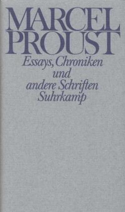 Werke, Frankfurter Ausgabe Essays, Chroniken und andere Schriften