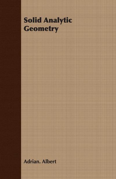 Solid Analytic Geometry