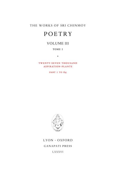 Poetry III, tome 1