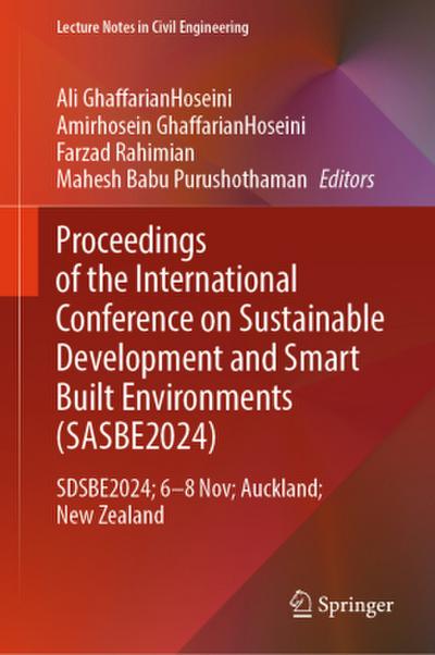 Proceedings of the International Conference on Smart and Sustainable Built Environment (SASBE 2024), 2 Teile