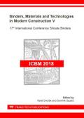 Binders, Materials and Technologies in Modern Construction V
