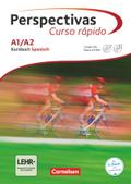 Perspectivas - Curso rápido - A1/A2: Kursbuch mit Vokabeltaschenbuch und Lösungsheft - Inkl. Audio-CDs und Video-DVD